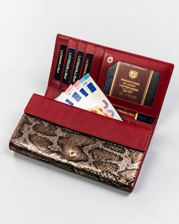 Portfel skórzan PTN BS-411 Snake Red