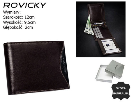 ROVICKY 1567-03-BOR RFID leather wallet