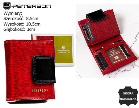 Women's leather wallet PTN 42329-SH RED