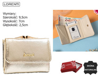 Portfel damski skórzany 55287-BLA Gold