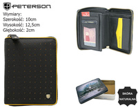 Peterson wallet sk. PTN 340.03 BLACK+YELLOW