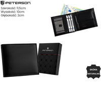 Portfel męski skórzany PTN N01-BCF Black