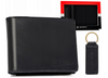 A two-piece gift set: Leatherette wallet & key ring by ROVICKY R-SET-M-N003-PUA BLA