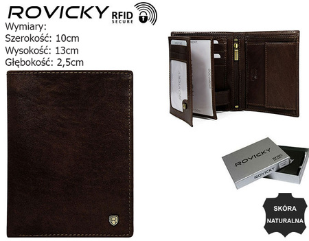 Men's leather wallet N4-RVT-3135 D.Brown