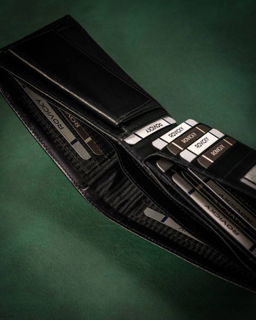 ROVICKY 22321-VT-RVT Black RFID leather wallet