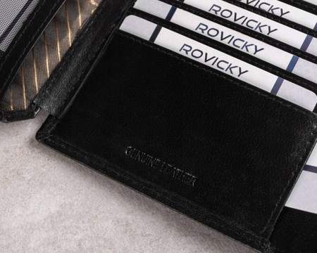 Portfel skórzany RFID ROVICKY PC-108L-BAR
