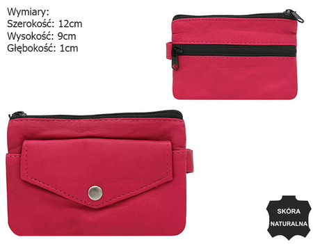 Kluczówka skórzana KC-01-LN PINK