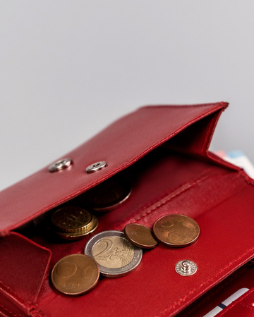 Women's leather wallet R-RD-38-GCL Red