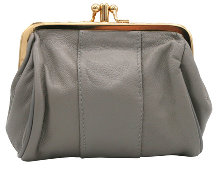 Vintage-style coin purse 665 Grey