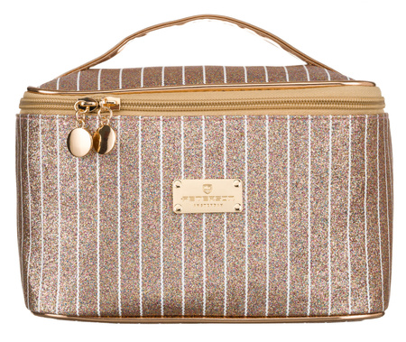 A large glitter cosmetic bag PTN KOS-L04-B Gold Rose Peterson