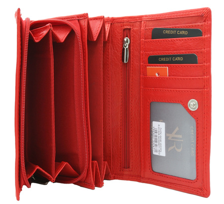 Portfel damski skórzany na blistrze R-D1520-NCD-BL Red