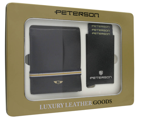 Zestaw prezentowy: portfel męski + etui na karty PTN ZM35 Peterson