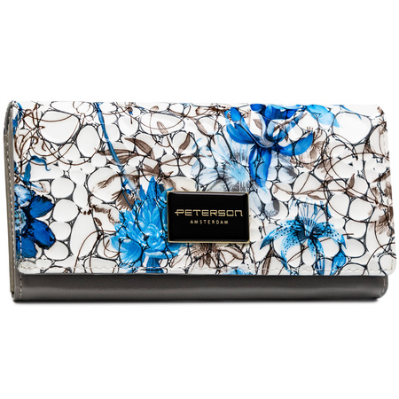 Portfel damski skóra+PU PH22-LFL Blue