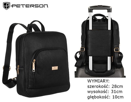 Plecak z eko skóry PTN PL-29601 Black
