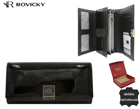 Women's leather wallet R-42102-LZD-0059 BLACK