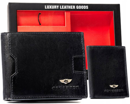 Three-Piece Gift Set: Men's Wallet, Cardholder and Keychain by Peterson PTN SET3-N79-VT