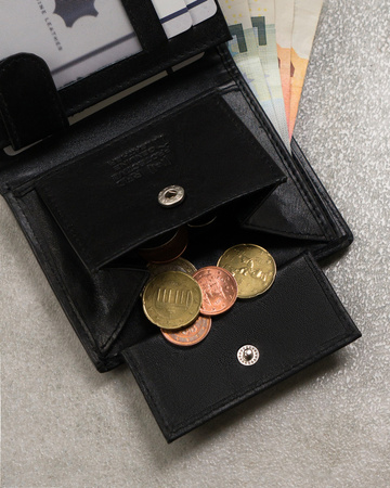Portfel męski skórzany N0036-P-SCR Black