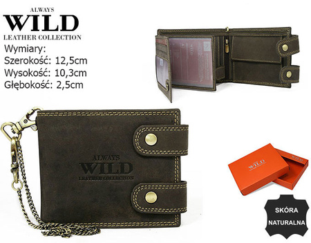 Portfel skórzany RFID ALWAYS WILD 2900-BIC Brown