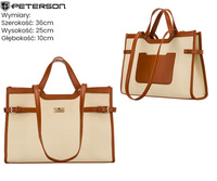 Torebka damska PTN LILIA Ecru-Brown