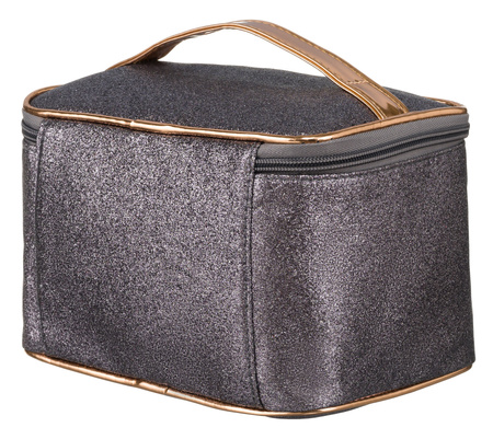 Duża kosmetyczka brokatowa PTN KOS-L04-B Silver Peterson