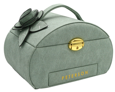 Green Jewelry Box with Flower Decoration Peterson PTN SZK-01