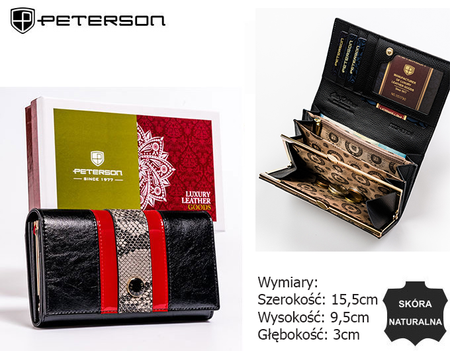 Portfel damski skórzany PTN ST-466 Black