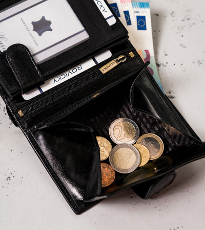 Men's Leather Wallet N62L-RVTP-3067 Black-Red