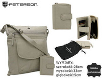 Leather bag+wallet PTN D72-DS Light Beige