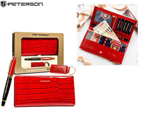 Damski zestaw prezentowy: portfel, długopis, brelok PTN ZDE-06