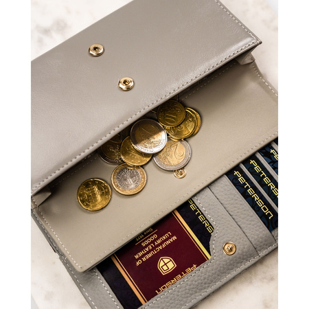 Portfel damski skóra+PU PH22-LFL Black