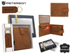 Leather wallet & key ring set PETERSON PTN SET-M-N003L