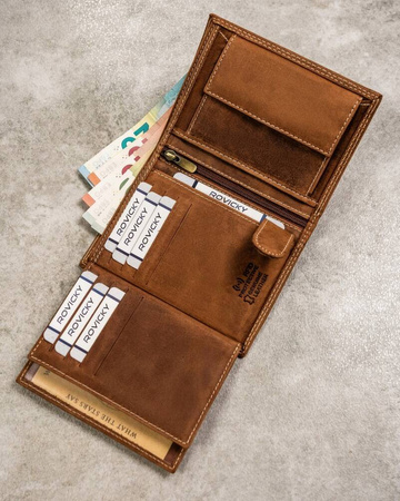 Leather wallet with the Libra zodiac sign RFID ALWAYS WILD N4-CHM-LIBR