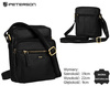 Men's leather messenger bag PTN 710-OPU Black