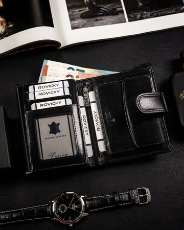 ROVICKY RFID leather wallet RV-7680272-9-BCA