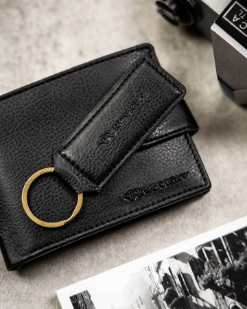 A two-piece gift set: Leatherette wallet & key ring by ROVICKY R-SET-M-N003L