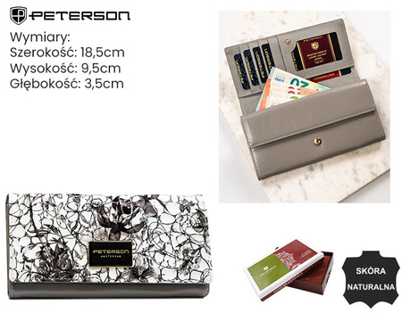 Portfel damski skóra+PU PH22-LFL Black