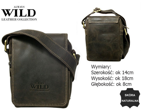 Torba skórzana 250591-MH BROWN