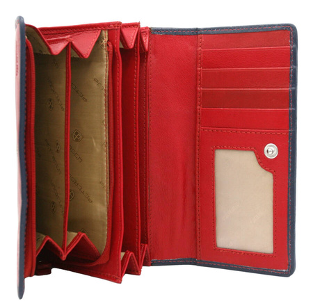 PTN KA-24 Red+Navy Leather Wallet