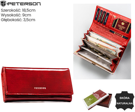 Portfel damski skórzany PTN 76115-SBR Red