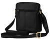 Men's leather messenger bag PTN 710-OPU Black