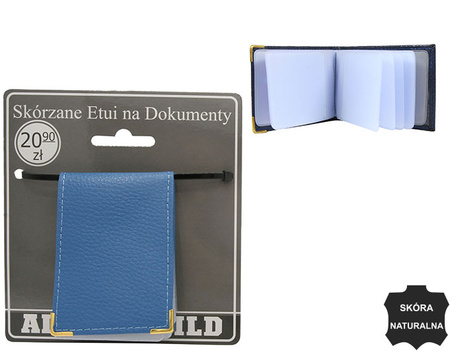 Skórzane etui na dokumetny 301-BL L.Blue