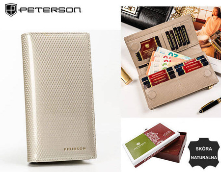 Portfel skórzany RFID PETERSON PTN 421431-SBR