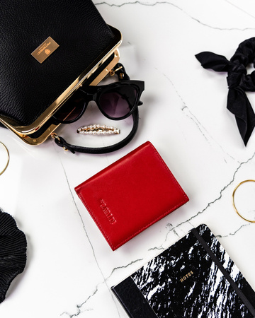 Portfel skórzany damski 248-GCL RED