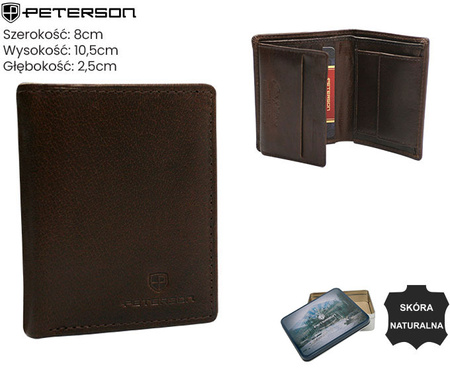Portfel męski skórzany PTN RM-12-BUF Brown