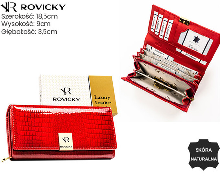 Portfel damski skórzany RH-20A-1-RS Red