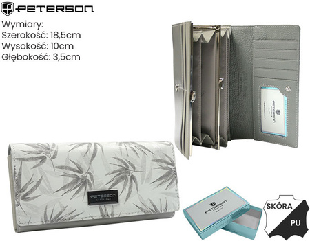 Portfel skóra + PU PTN PX24-1-NPK White