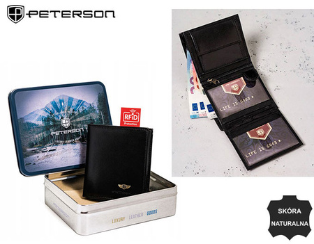 Portfel skórzany RFID PETERSON PTN 365 2-1-1