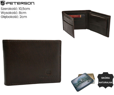 Portfel męski skórzany PTN RM-22-BUF Brown