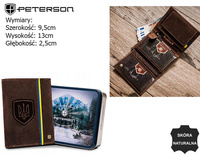 Portfel skórzany RFID PETERSON PTN 324-P-UP UA