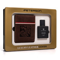 PETERSON ZM43 leather wallet and toilet water